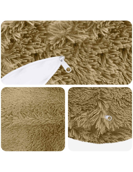Federa 6 pcs HEERLEN Verde chiaro Ø 60 cm Fleece PV