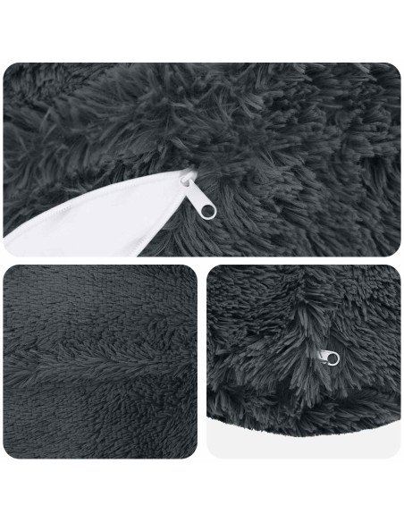 Federa 2 pcs HEERLEN Antracite Ø 60 cm Fleece PV