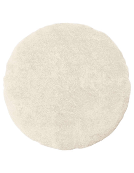 Federa 6 pz HEERLEN Bianco Ø 60 cm Pelliccia di Coniglio Finta