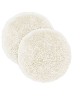 Federa 2 pcs HEERLEN Bianco Ø 60 cm Fleece PV