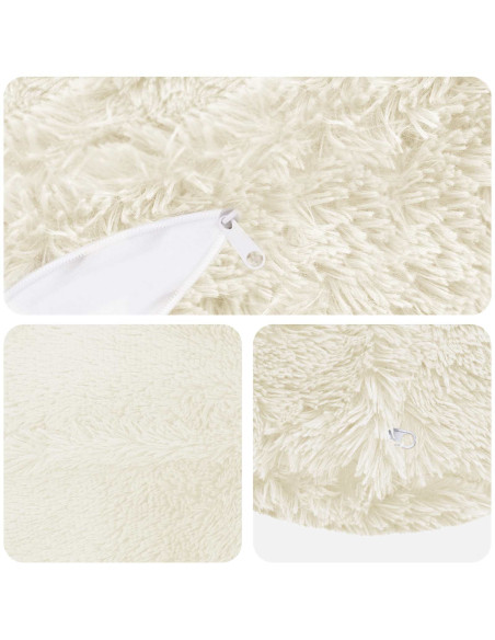 Federa 2 pcs HEERLEN Bianco Ø 60 cm Fleece PV