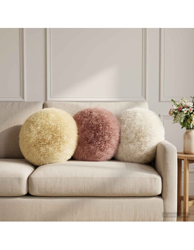 Federa 2 pcs HEERLEN Bianco Ø 40 cm Fleece PV