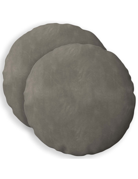 Federa 2 pcs HEERLEN Grigio Chiaro Ø 50 cm Velluto