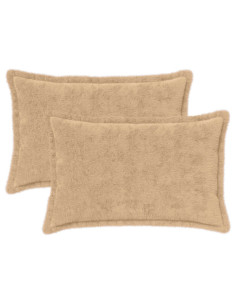 Federa 2 pz HOUTEN Crema 40 x 60 cm Pelliccia di Coniglio Finta