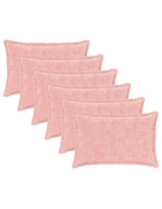 Federa 6 pz HOUTEN Rosa 40 x 60 cm Pelliccia di Coniglio Finta