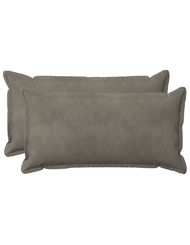 Federa 2 pcs HOUTEN Grigio Chiaro 40 x 70 cm Velluto