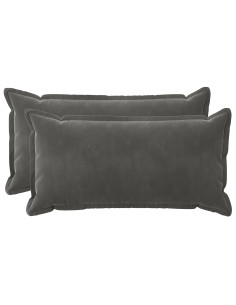 Federa 2 pcs HOUTEN Grigio Scuro 40 x 70 cm Velluto