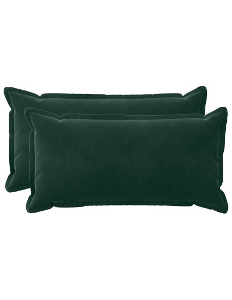 Federa 2 pcs HOUTEN Verde Scuro 40 x 70 cm Velluto