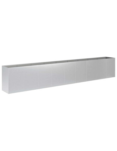 Vaso da giardino Argento 360 x 40 x 60 cm Acciaio zincato