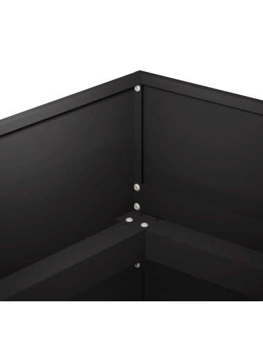 Vaso da giardino Nero 280 x 80 x 60 cm