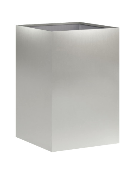 Vaso da giardino Argento 40 x 40 x 60 cm Acciaio Inox