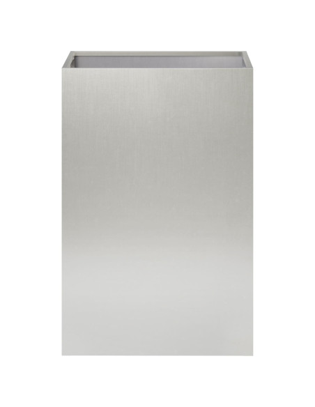 Vaso da giardino Argento 40 x 40 x 60 cm Acciaio Inox