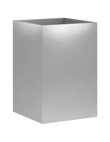 Vaso da giardino Argento 40 x 40 x 60 cm Acciaio zincato