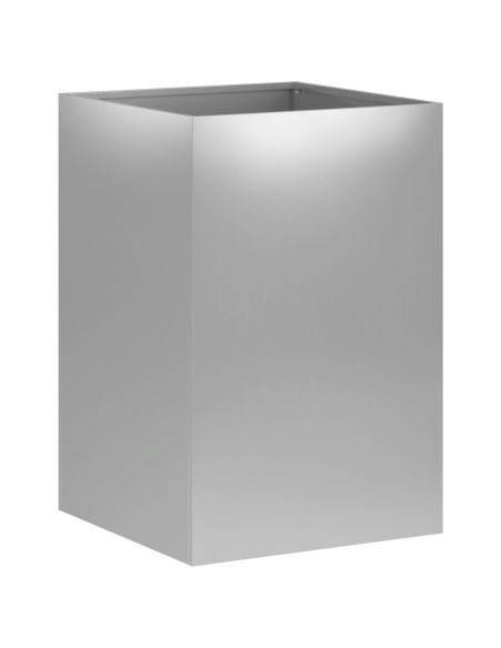 Vaso da giardino Argento 40 x 40 x 60 cm Acciaio zincato