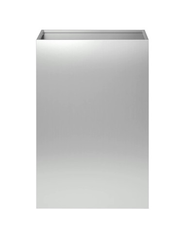 Vaso da giardino Argento 40 x 40 x 60 cm Acciaio zincato