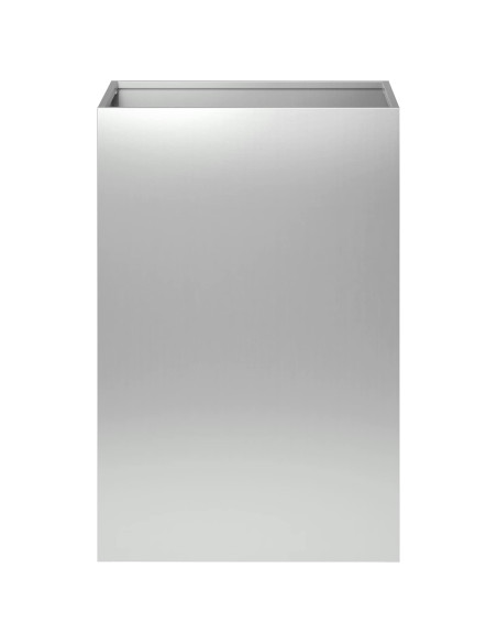 Vaso da giardino Argento 40 x 40 x 60 cm Acciaio zincato