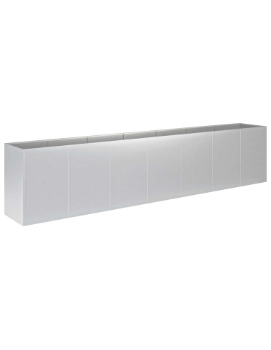 Vaso da giardino Argento 280 x 40 x 60 cm Acciaio zincato