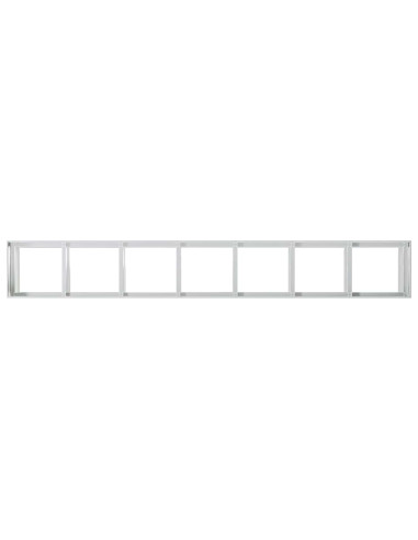 Vaso da giardino Argento 280 x 40 x 60 cm Acciaio zincato