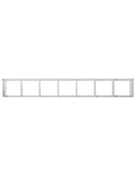 Vaso da giardino Argento 280 x 40 x 60 cm Acciaio zincato