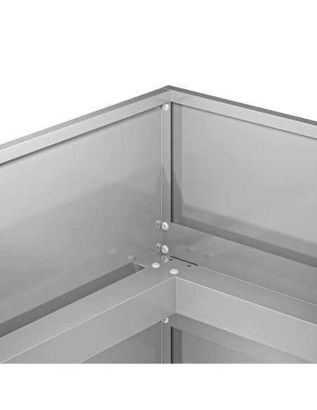 Vaso da giardino Argento 280 x 40 x 60 cm Acciaio zincato