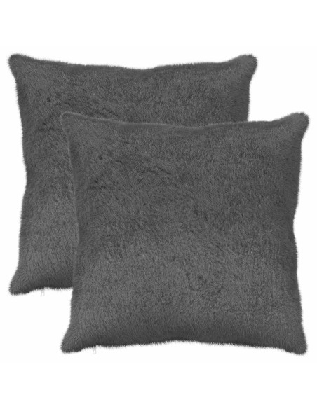 Federa 2 pz HEERLEN Grigio Scuro 80 x 80 cm