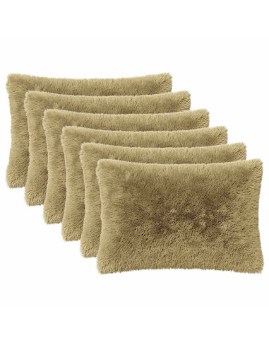 Federa 6 pcs HEERLEN Verde chiaro 50 x 80 cm Fleece PV