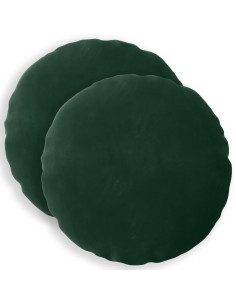 Federa 2 pcs HEERLEN Verde Scuro Ø 40 cm Velluto