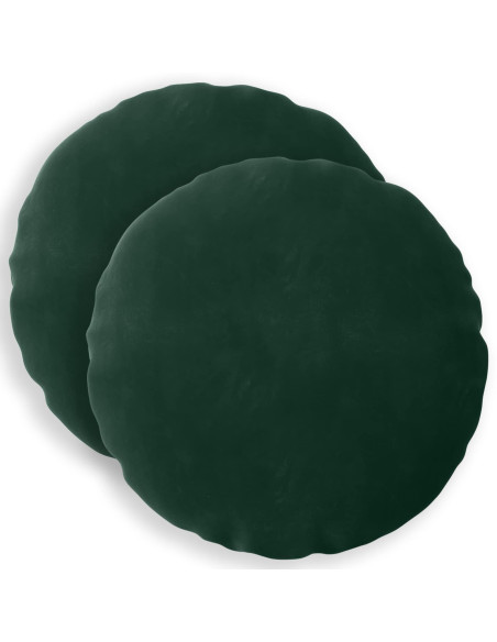 Federa 2 pcs HEERLEN Verde Scuro Ø 40 cm Velluto