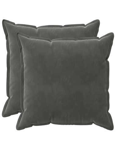 Federa 2 pcs HOUTEN Grigio Scuro 80 x 80 cm Velluto