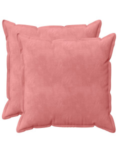 Federa 2 pcs HOUTEN Rosa 80 x 80 cm Velluto
