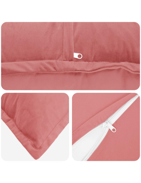 Federa 2 pcs HOUTEN Rosa 80 x 80 cm Velluto