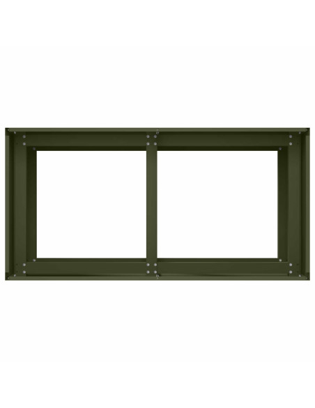 Vaso da giardino Verde Oliva 80 x 40 x 60 cm