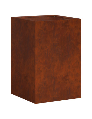 Vaso da giardino Ruggine 40 x 40 x 60 cm Acciaio Corten