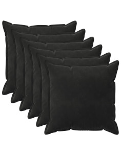 Federa 6 pcs HOUTEN Nero 80 x 80 cm Velluto