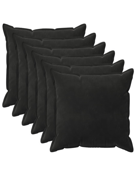 Federa 6 pcs HOUTEN Nero 80 x 80 cm Velluto