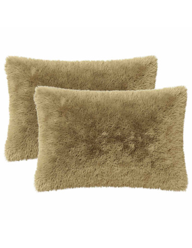 Federa 2 pcs HEERLEN Verde chiaro 50 x 80 cm Fleece PV
