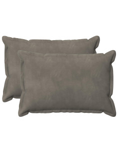 Federa 2 pcs HOUTEN Grigio Chiaro 50 x 80 cm Velluto