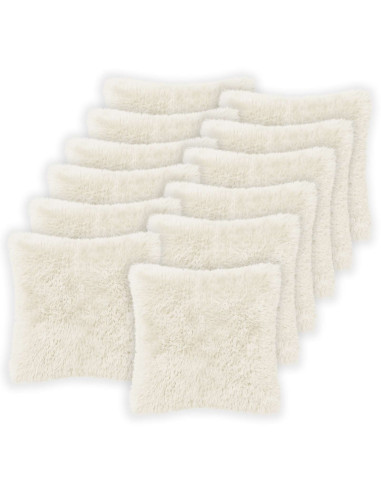 Federa 12 pcs HEERLEN Bianco 45 x 45 cm Fleece PV