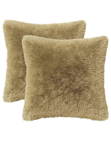 Federa 2 pcs HEERLEN Verde chiaro 45 x 45 cm Fleece PV