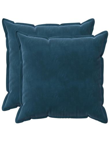 Federa 2 pcs HOUTEN Blu 80 x 80 cm Velluto