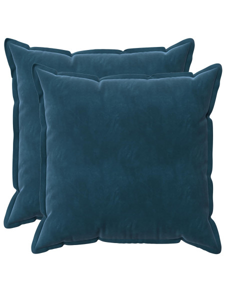 Federa 2 pcs HOUTEN Blu 80 x 80 cm Velluto