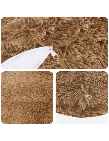Federa 6 pcs HEERLEN Tortora Ø 30 cm Fleece PV