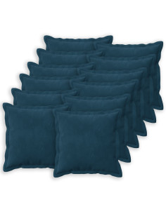 Federa 12 pcs HOUTEN Blu 50 x 50 cm Velluto