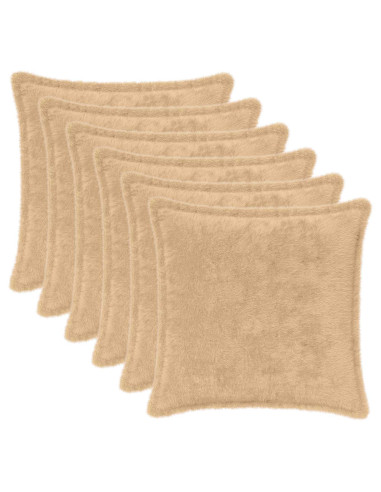 Federa 6 pz HOUTEN Crema 30 x 30 cm Pelliccia di Coniglio Finta