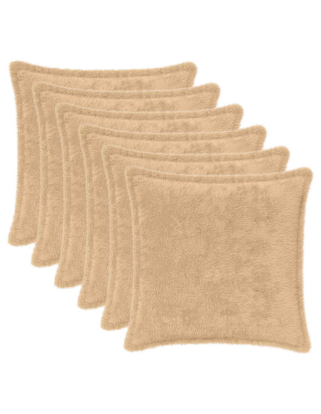 Federa 6 pz HOUTEN Crema 30 x 30 cm Pelliccia di Coniglio Finta