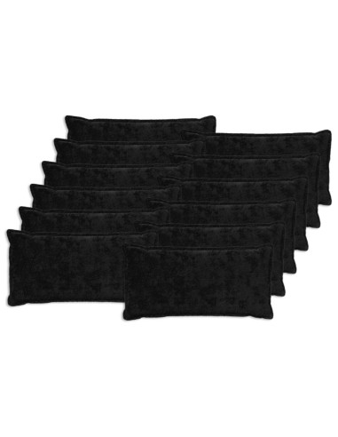 Federa 12 pz HOUTEN Nero 40 x 80 cm Pelliccia di Coniglio Finta