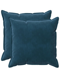 Federa 2 pcs HOUTEN Blu 70 x 70 cm Velluto