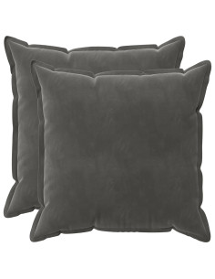 Federa 2 pcs HOUTEN Grigio Scuro 70 x 70 cm Velluto