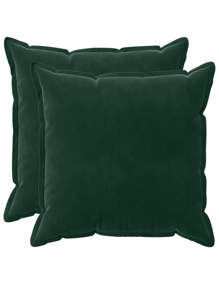 Federa 2 pcs HOUTEN Verde Scuro 80 x 80 cm Velluto