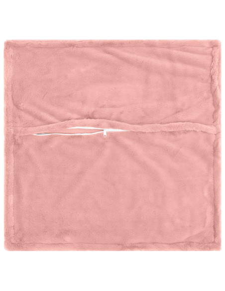 Federa 6 pz HOUTEN Rosa 80 x 80 cm Pelliccia di Coniglio Finta